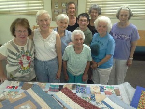 Members of Peacemakers quilting group at Peace Lutheran Church