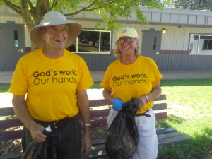 During ELCA's "God's Work, Our Hands" service program, we let our community know we are here to serve -- in God's name!