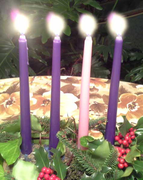 Candles help set the mood of light amid our spiritual darkness at Blue Christmas, starting at 3pm Sunday, Dec. 16, at PEACE Lutheran Church.