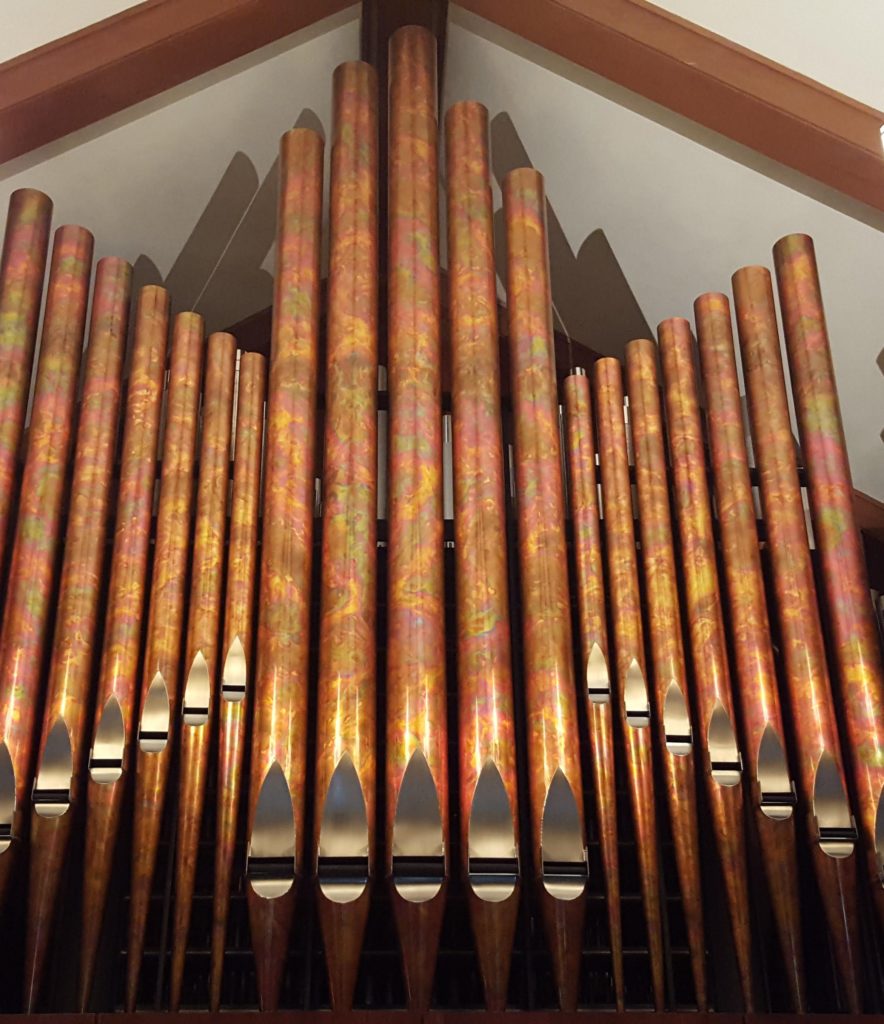 A new digital organ at PEACE could also accommodate real pipes.