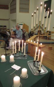 Candles and gentle music evoke an atmosphere of tranquil mystery during the Taizé-style prayer service, at 6:30 p.m. on the third Wednesday each month at Peace Lutheran Church.