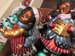 These African-American carolers are among the specialty items available at PEACE's Christmas rummage sale, starting Sunday, Nov. 19.